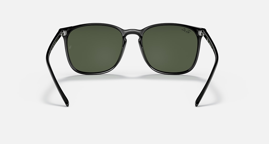 Ray-Ban RB4387 Czarne Okrągłe Okulary Przeciwsłoneczne Muchy Unisex