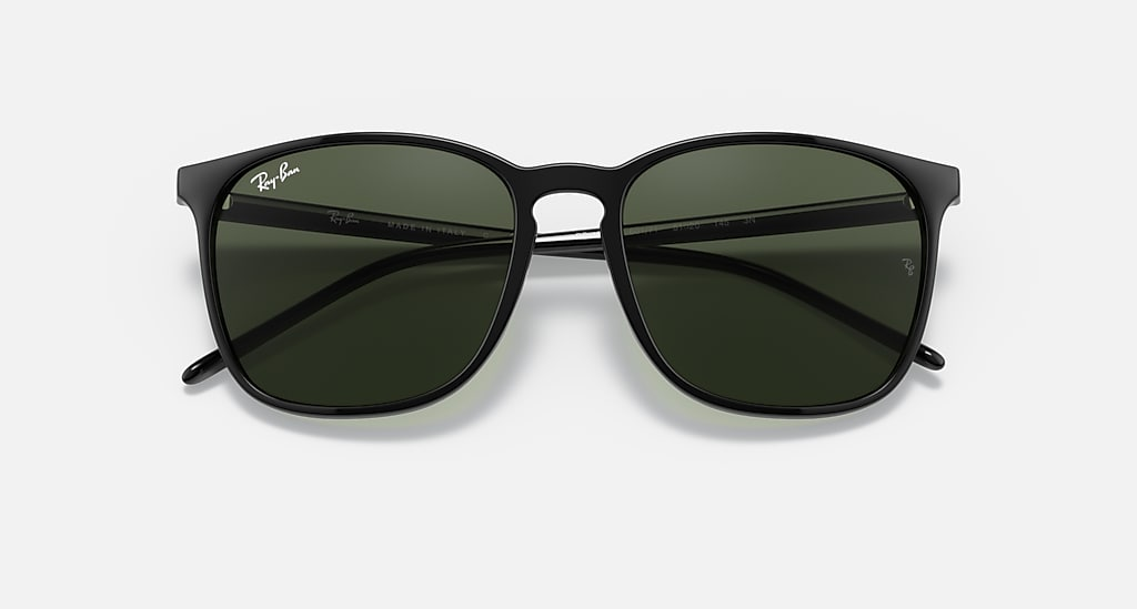 Ray-Ban RB4387 Czarne Okrągłe Okulary Przeciwsłoneczne Muchy Unisex