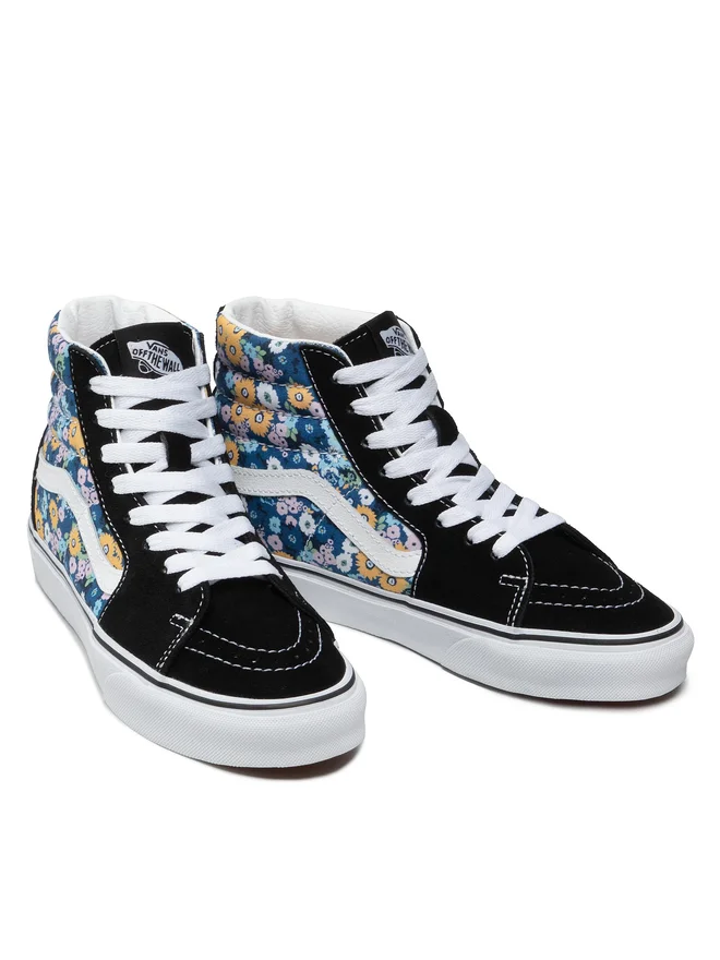 Vans Sk8-Hi Czarne Sneakersy w kwiaty damskie