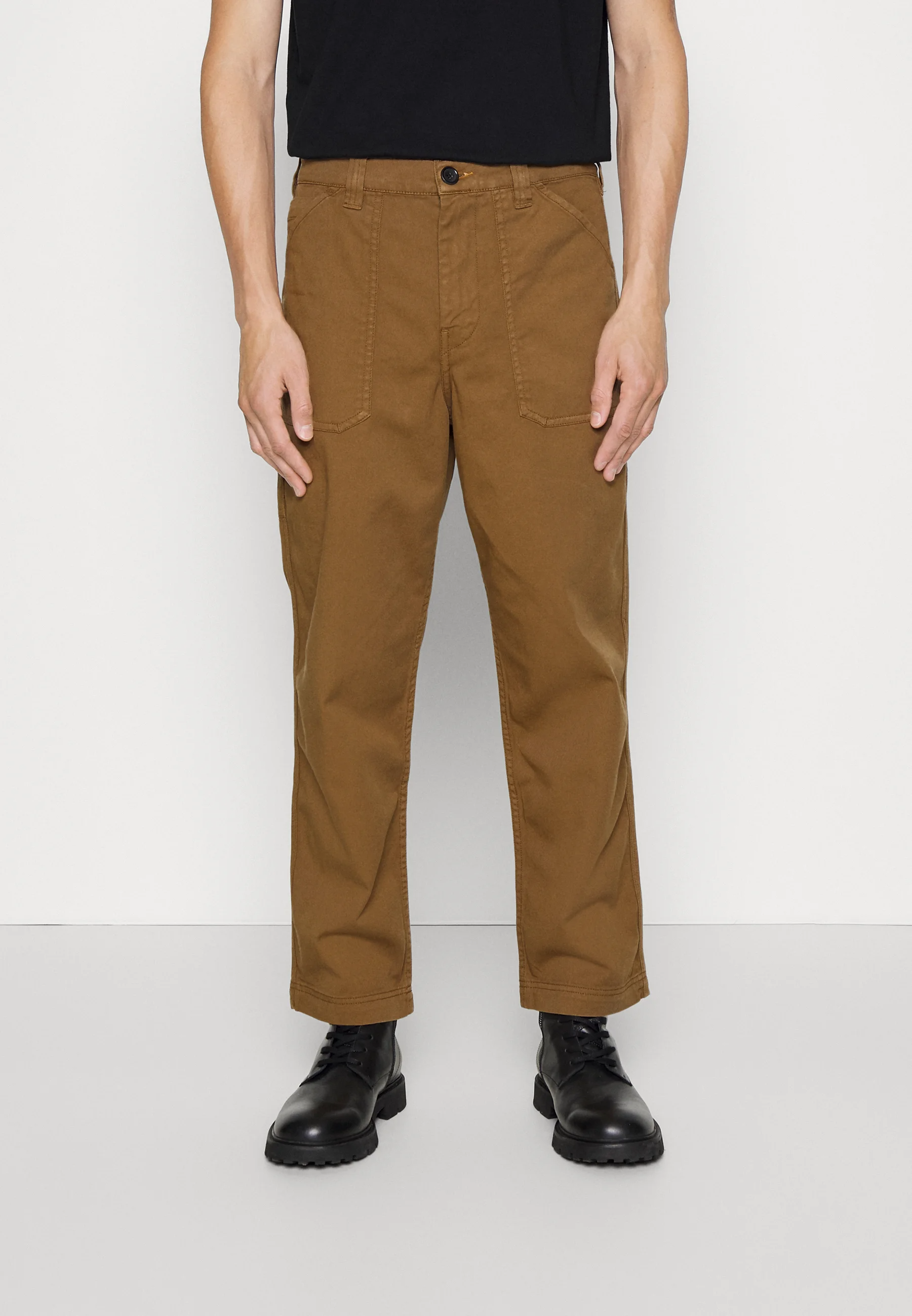 Paul Smith Cropped Carpenter Pant Brązowe Spodnie Męskie A