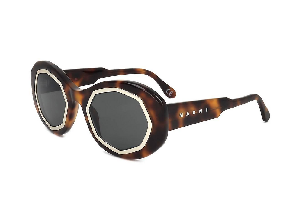 Marni Mount Bromo Bordeaux P6P Brązowe Okulary Przeciwsłoneczne Unisex WL