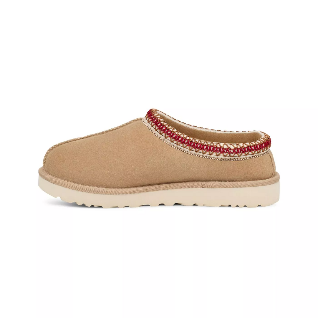 UGG Tasman Slipper Sand Dark Cherry Damskie Kapcie Beżowe 5955-SNDD