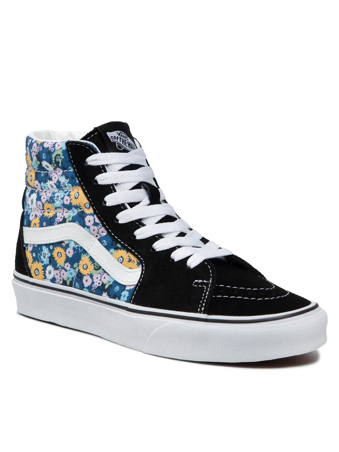 Vans Sk8-Hi Czarne Sneakersy w kwiaty damskie