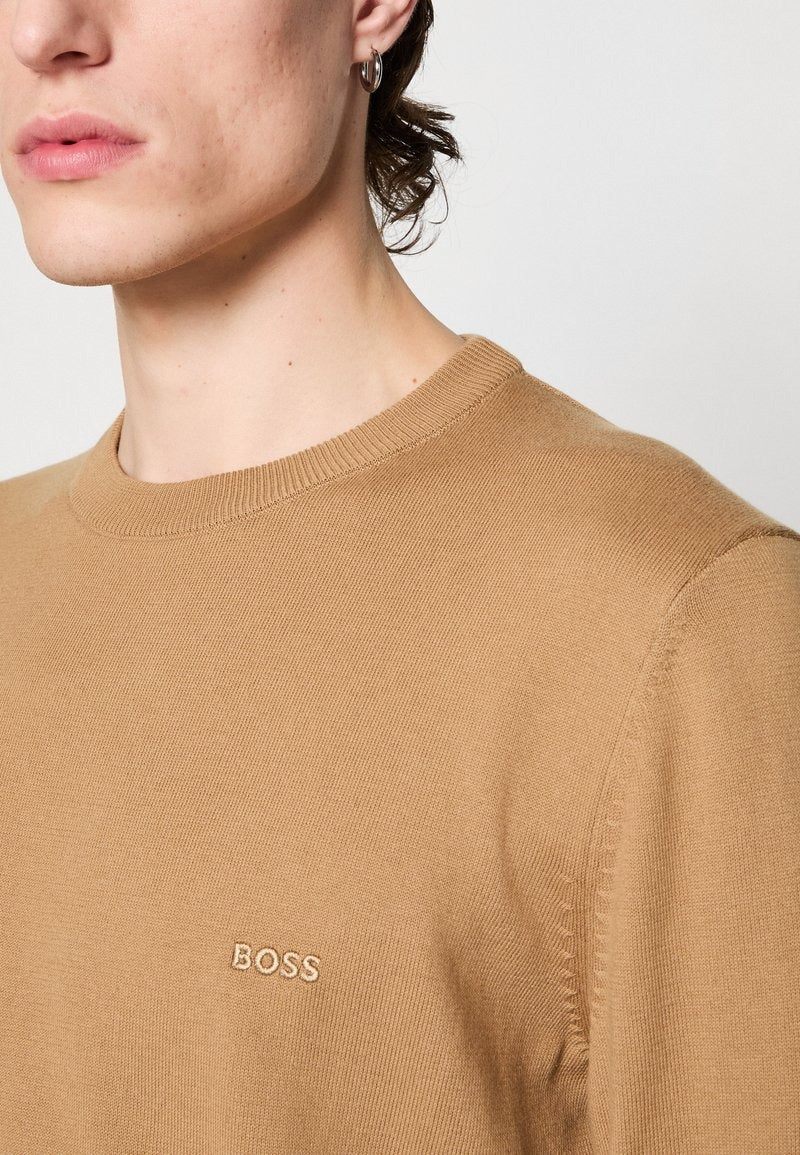 Hugo Boss Pacas-L Brązowy Męski Swterek WJZ