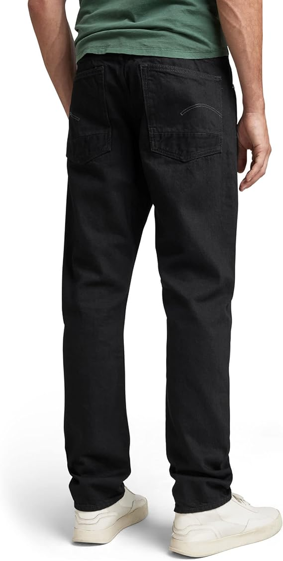 G-star Raw Triple A Regular Straight Czarne Jeansy Spodnie Jeansowe z Prostą Nogawką  WJZ