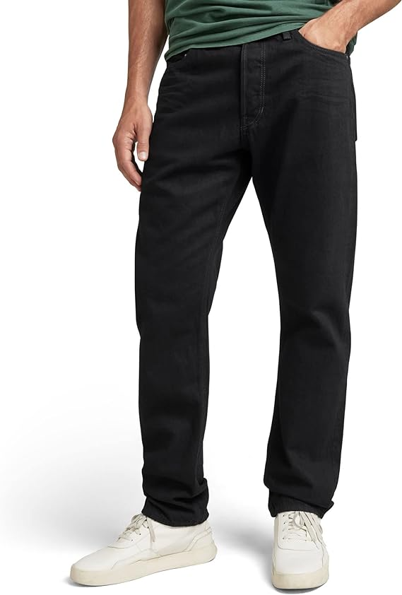 G-star Raw Triple A Regular Straight Czarne Jeansy Spodnie Jeansowe z Prostą Nogawką  WJZ