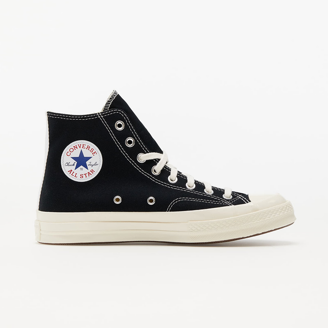 Converse x Comme Des Garcons Play Chuck 70 Hi "Black" Czarne Trampki Damskie 150204C