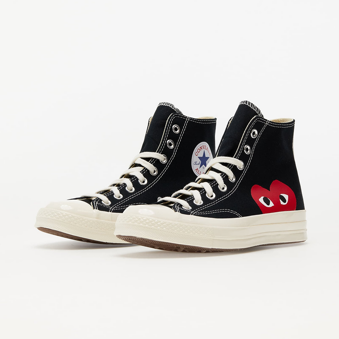 Converse x Comme Des Garcons Play Chuck 70 Hi "Black" Czarne Trampki Damskie 150204C