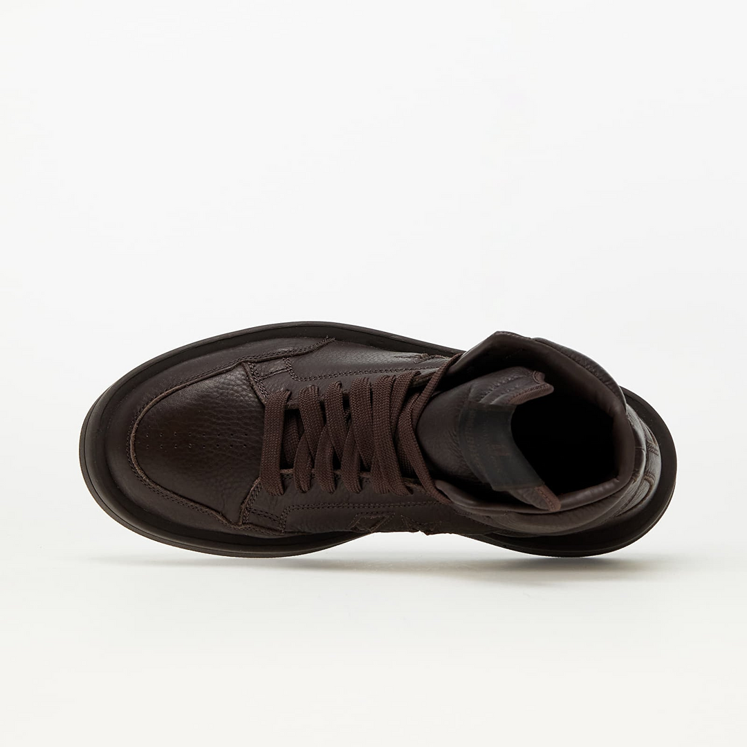 Converse x Rick Owens TURBOPWN MID "Brown" Brązowe Skórzane Trampki A01290C