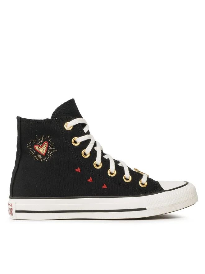 Converse Ctas Hi Czarne Trampki z sercem A03932C