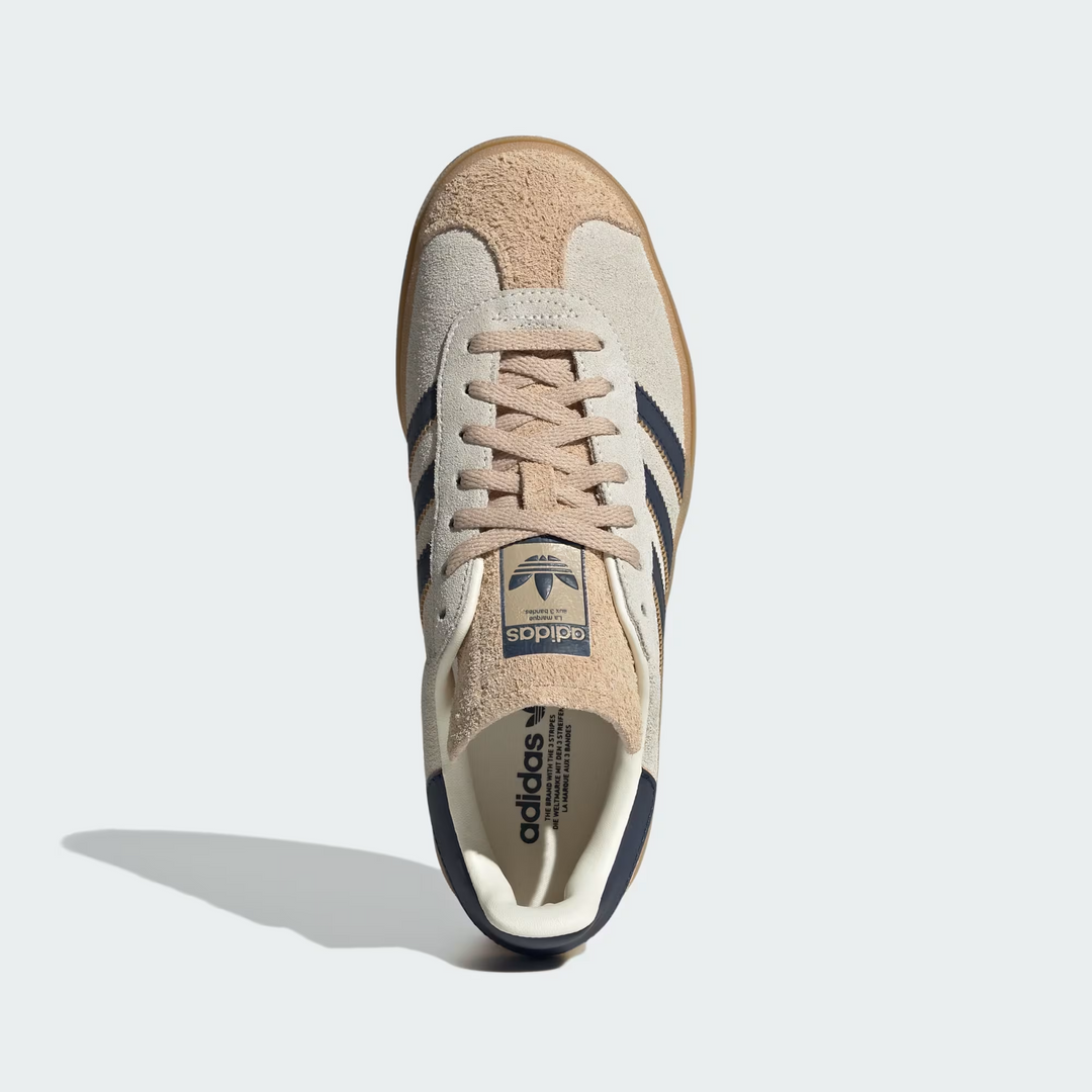 adidas Gazelle Bold W Cream White Night Indigo Beżowe JQ5126