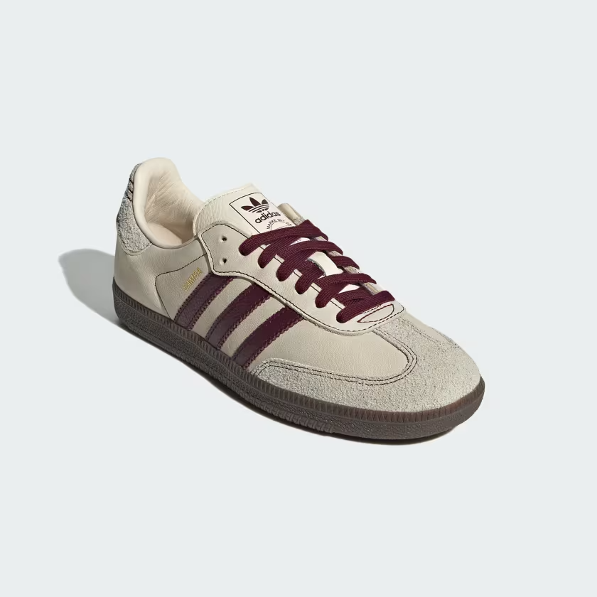 adidas Samba OG Wonder White Maroon Women's IG1987