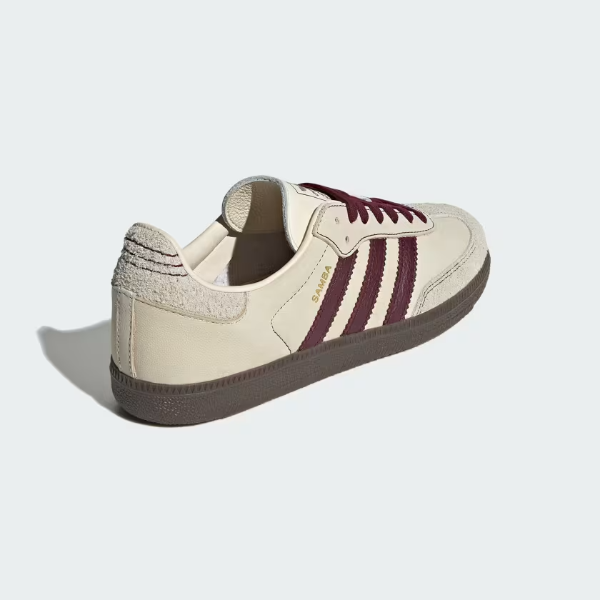 adidas Samba OG Wonder White Maroon Women's IG1987