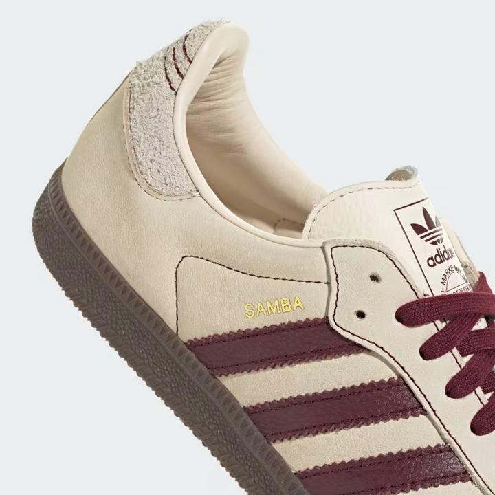 adidas Samba OG Wonder White Maroon Women's IG1987