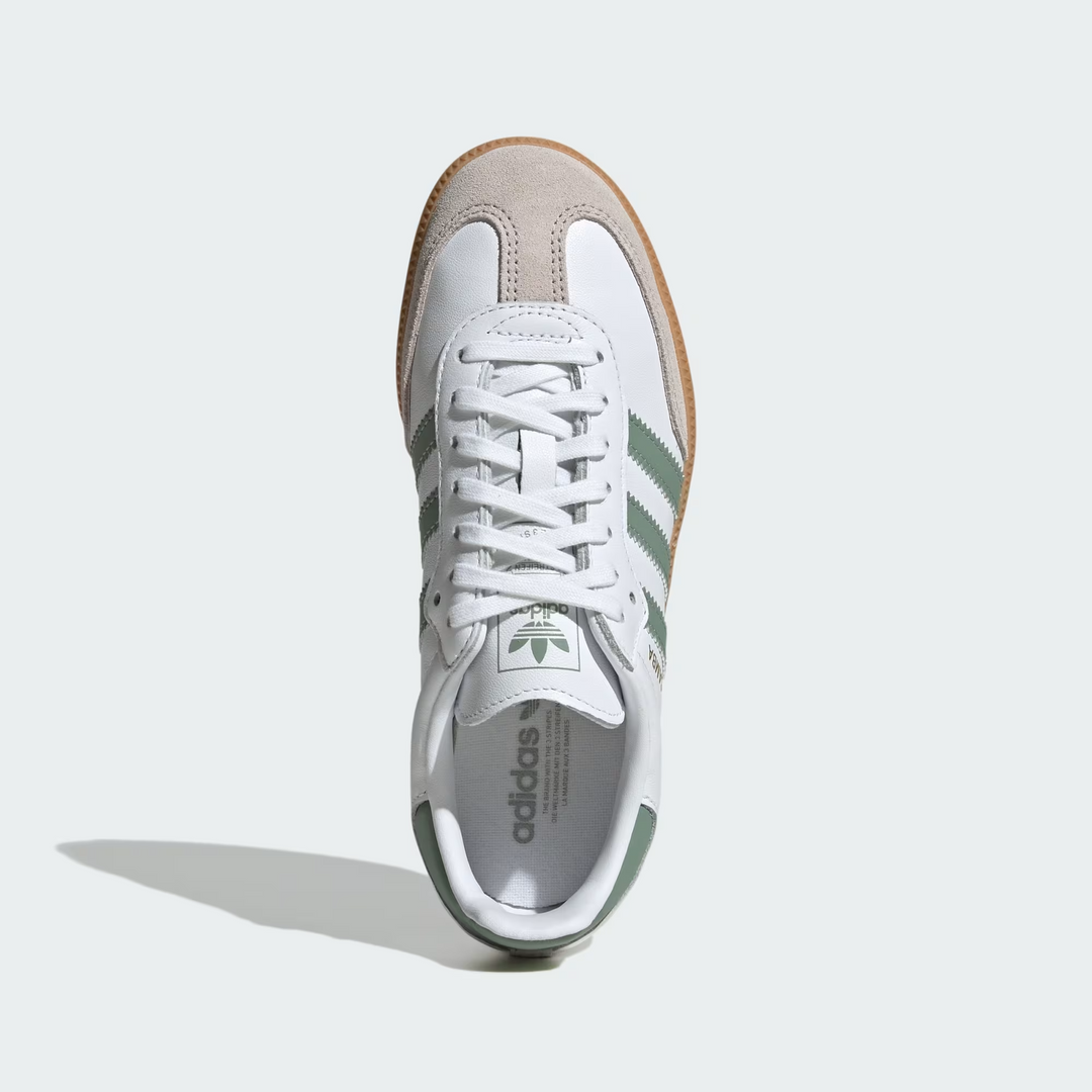 Adidas Samba OG J Cloud White Silver Green Białe JP5479