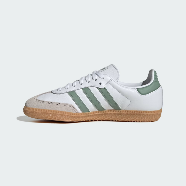 Adidas Samba OG J Cloud White Silver Green Białe JP5479