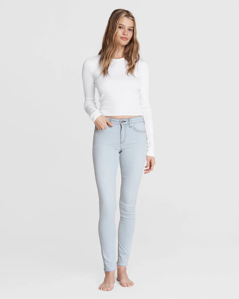 Rag & Bone PRIMROSE Niebieskie Spodnie Jeansowe Jeansy Slim Fit WJZ