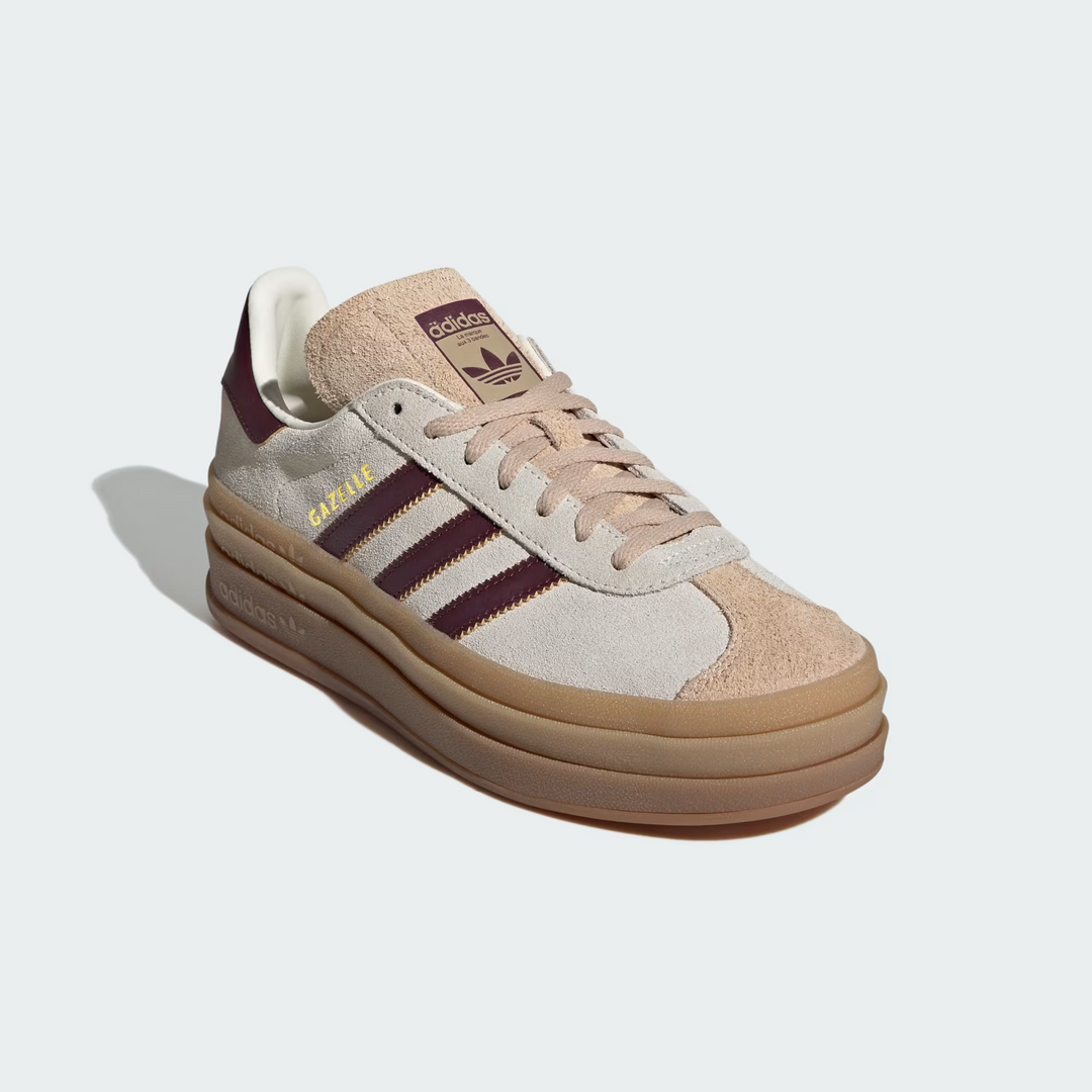 adidas Gazelle Bold "Cream White Maroon" Beżowe JQ5127