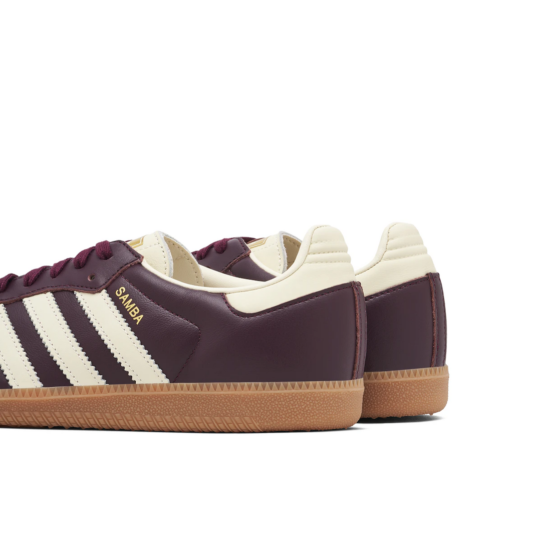 adidas Samba OG Maroon Gold Metallic Women's ID0477