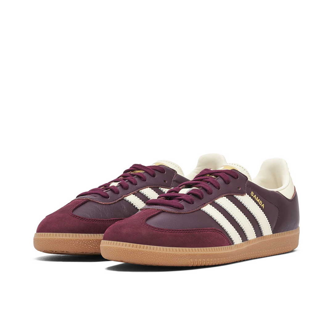 adidas Samba OG Maroon Gold Metallic Women's ID0477