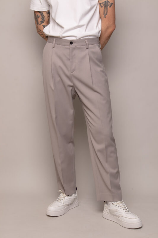 Filippa K M. SAMSON WOOL TROUSERS Szare Wełniane Spodnie Materiałowe Eleganckie Męskie WJZ