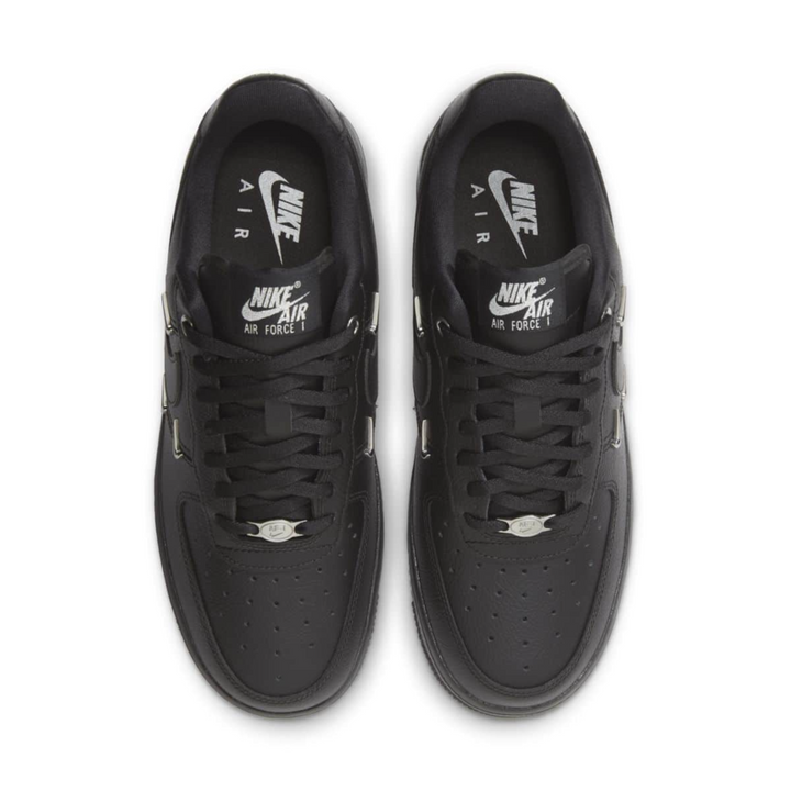 Nike Air Force 1 Low Triple black Metallic Mini Swooshes Czarne HQ1180-001