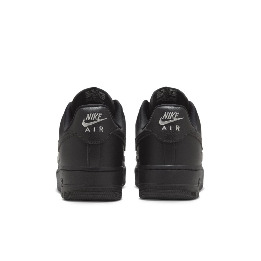 Nike Air Force 1 Low Triple black Metallic Mini Swooshes Czarne HQ1180-001