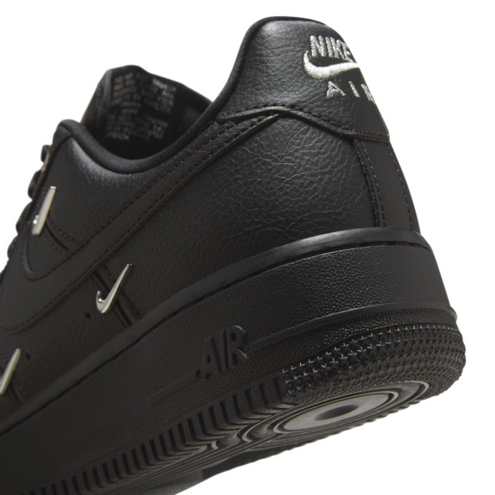 Nike Air Force 1 Low Triple black Metallic Mini Swooshes Czarne HQ1180-001
