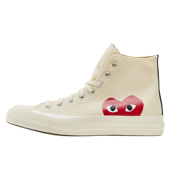 Converse x Comme Des Garcons Play Chuck 70 Hi "White Cream" Kremowe Trampki Damskie 150205C