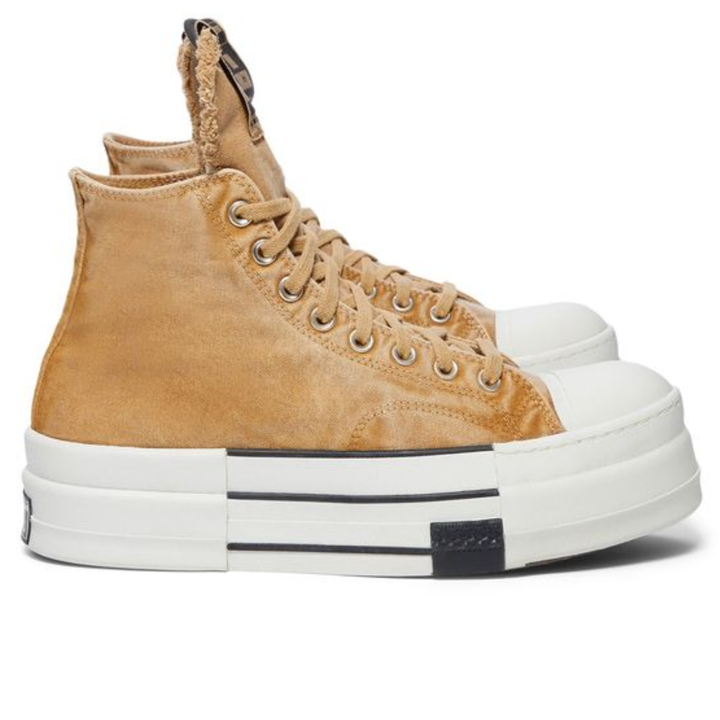 Converse x Rick Owens DRKSHDW DBL "Blonde" Beżowe Platforma Buty Sportowe Trampki A06756C