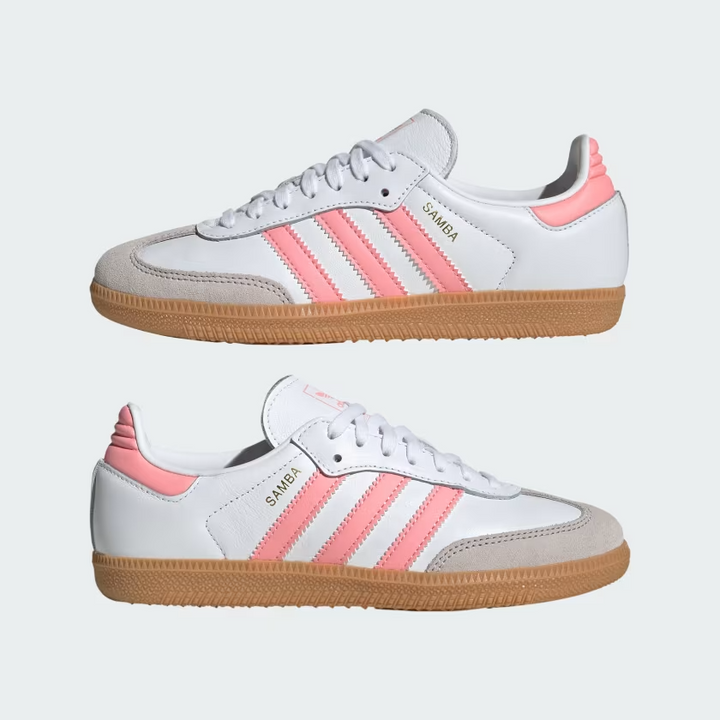 Adidas Samba OG J White Coral Pink Białe Różowe JP5480