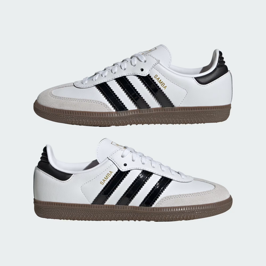 adidas Samba OG J "Black White" Białe JQ2846