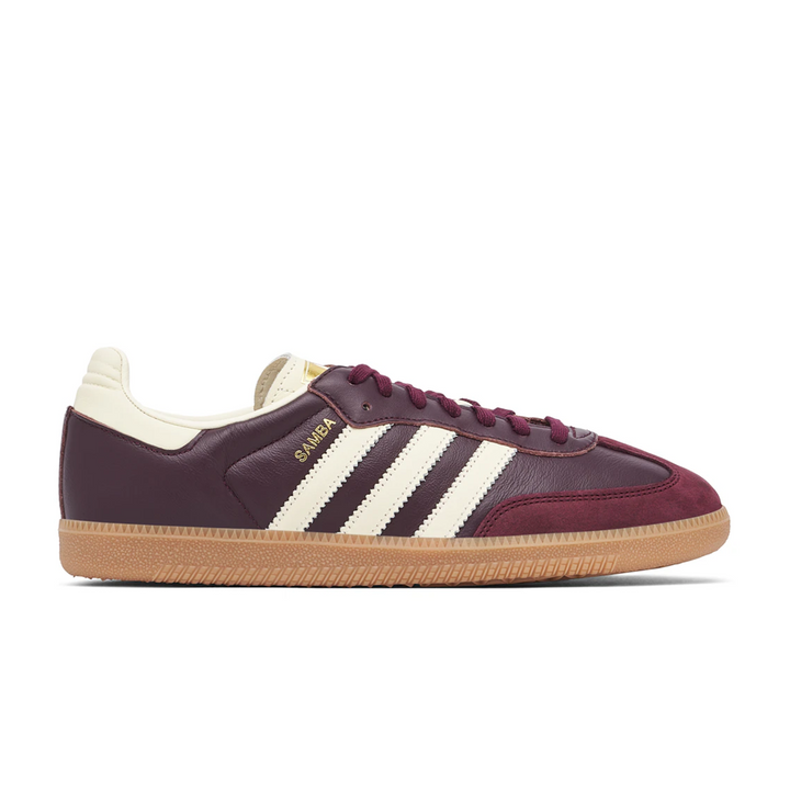 adidas Samba OG Maroon Gold Metallic Women's ID0477