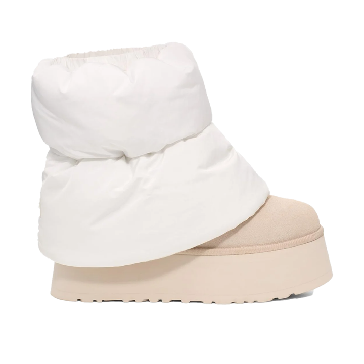 UGG śniegowce zamszowe Classic Mini Dipper Puffer 1158275-WCRM