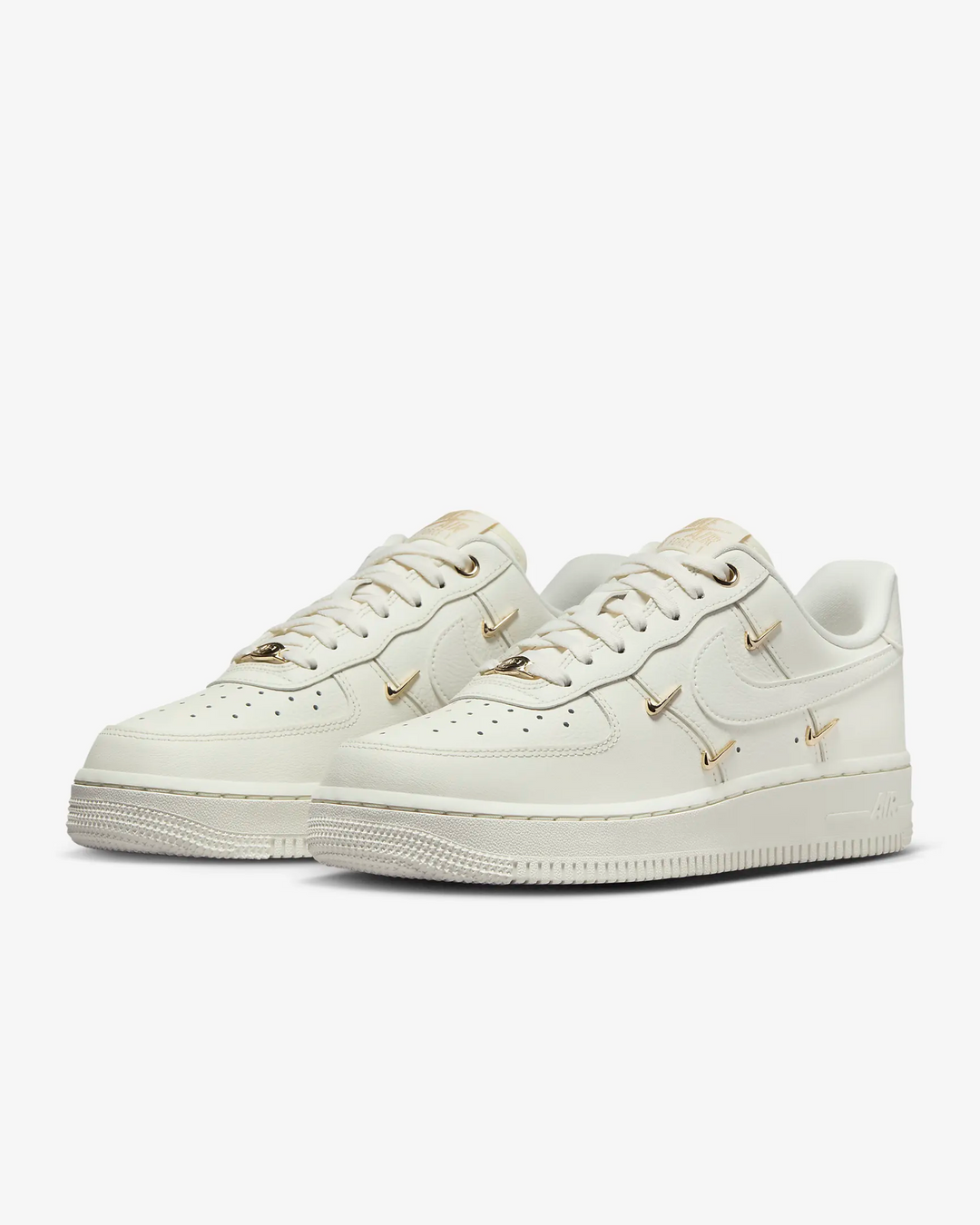 Nike Air Force 1 '07 LX Premium Sail Gold Swooshes FV3654-111