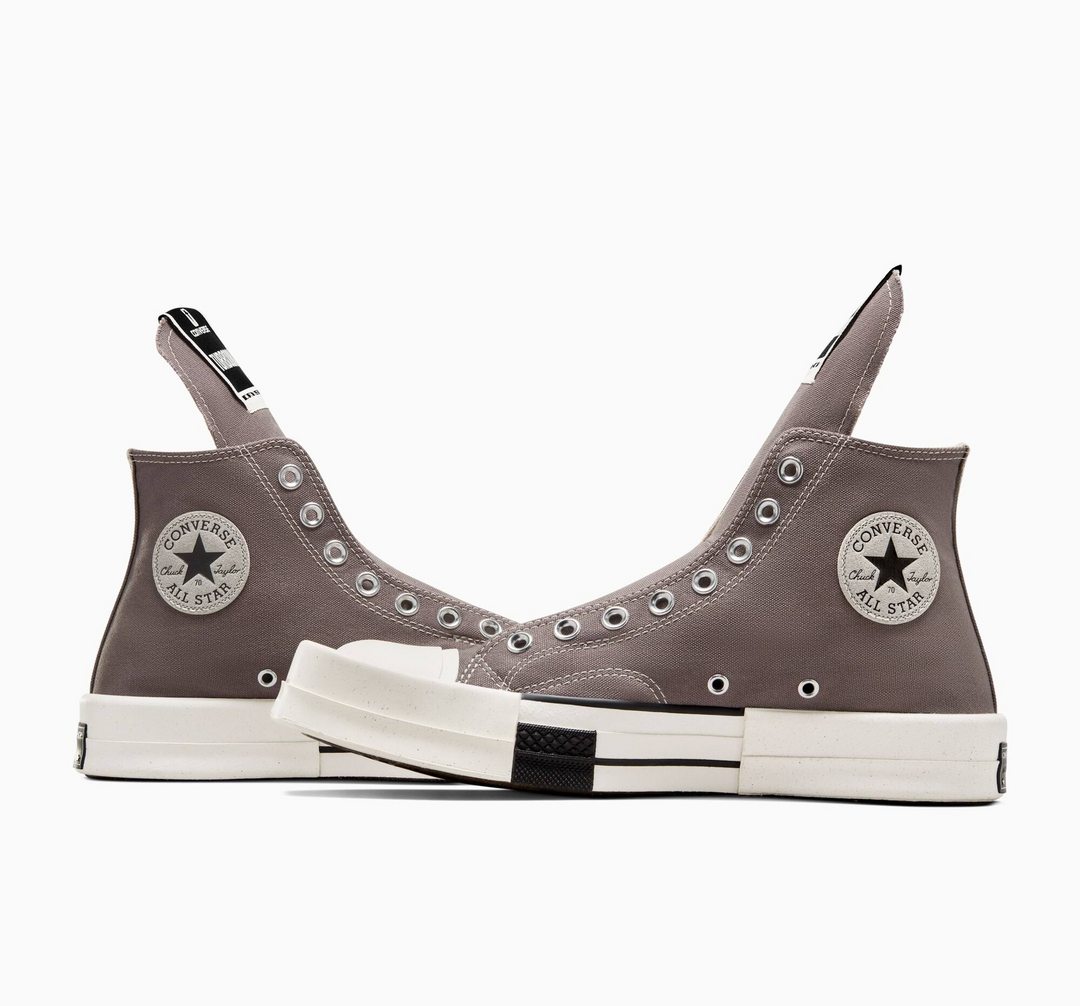 Converse x Rick Owens DRKSHDW "Iron" Chuck 70 Laceless Szare Damskie Buty Sportowe Trampki A03938C