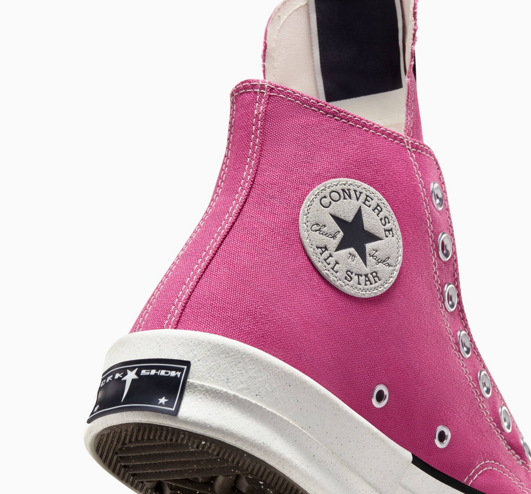 Converse x Rick Owens DRKSHDW "Pink" Chuck 70 Laceless Różowe Damskie Buty Sportowe Trampki A05685C