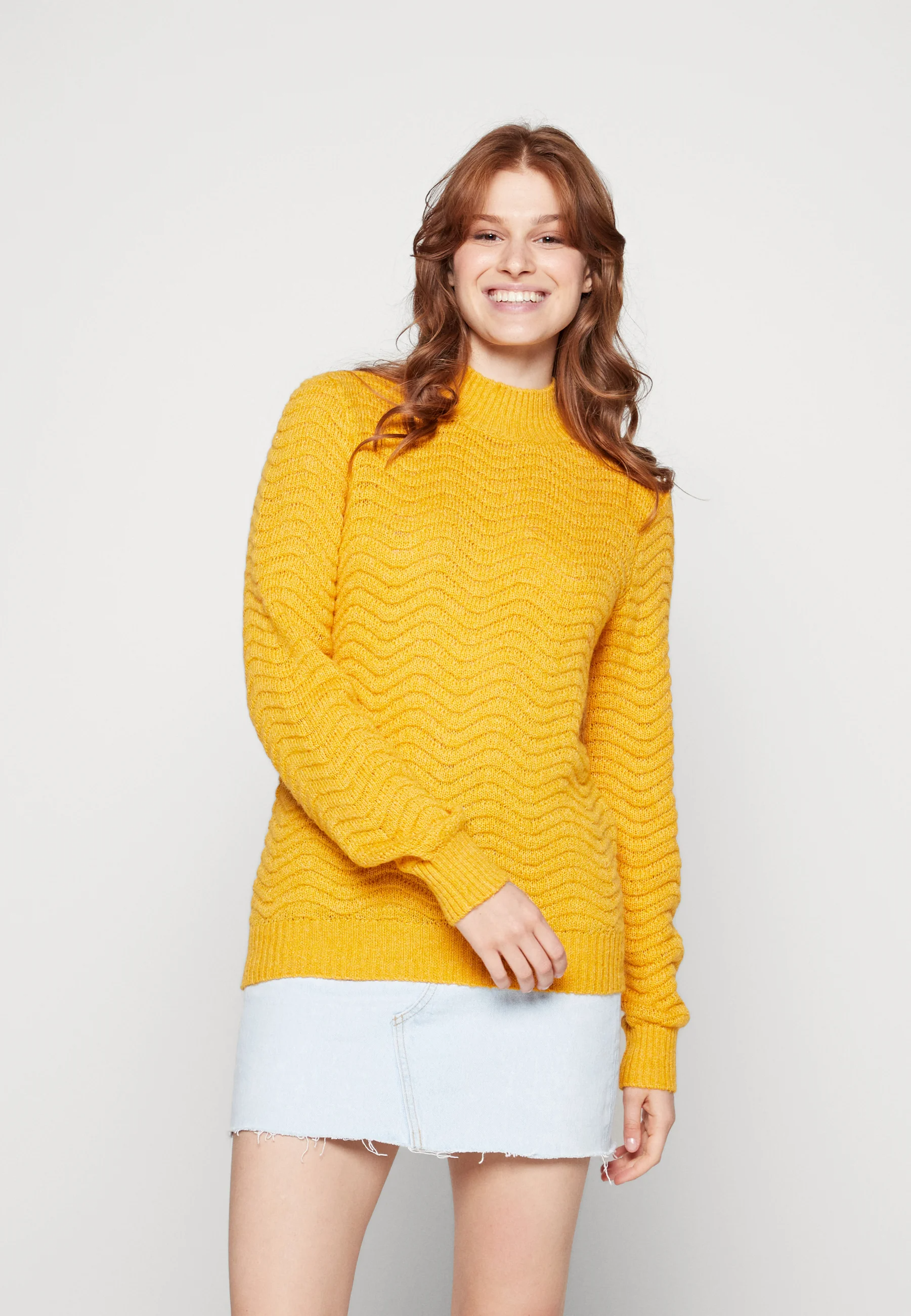 YAS Yasbetricia Knit Pullover Pomarańczowy Sweter