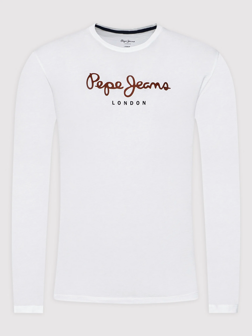 Pepe Jeans Biały Longsleeve Koszulka z długim rękawem