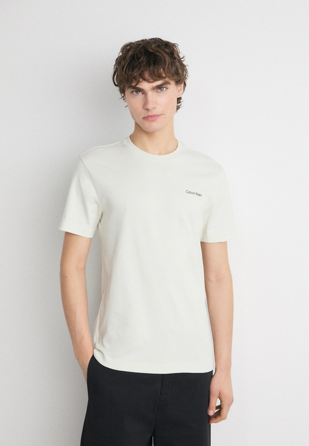 Calvin Klein Mleczna Koszulka T-shirt Męski A