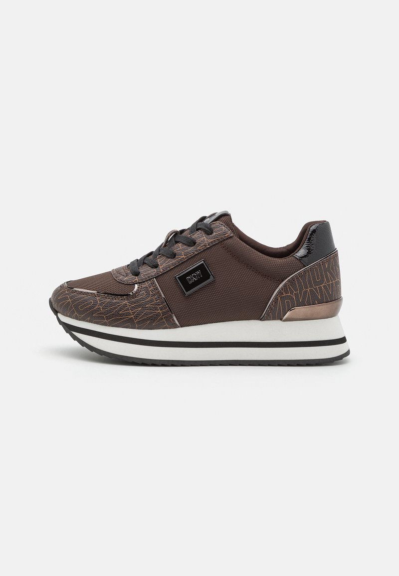 DKNY Brązowe Sneakersy Damskie WL