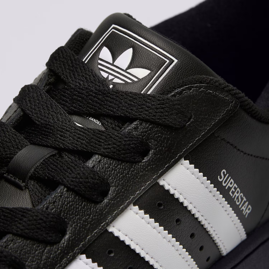 Adidas Superstar II J "Black" Czarne Skrzane JH9977 kromyst Adidas Superstar II J "Black" Czarne Skrzane JH9977 kromyst