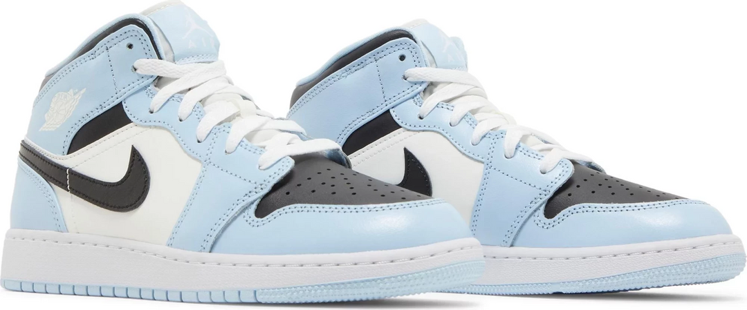 Air Jordan 1 Mid Ice Blue GS Niebieskie 555112-401