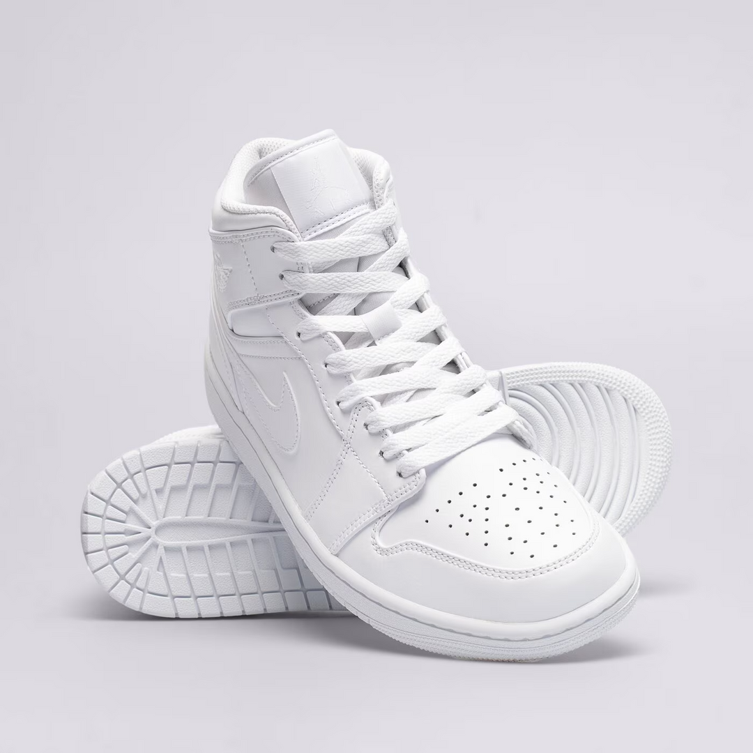 Air Jordan 1 Mid "Triple White" 554724-136