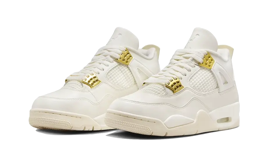 Air Jordan 4 Retro Metallic Gold Women's Białe AQ9129-170