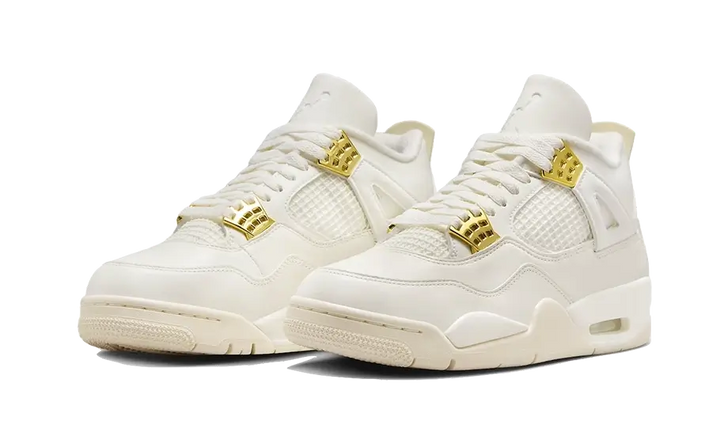 Air Jordan 4 Retro Metallic Gold Women's Białe AQ9129-170