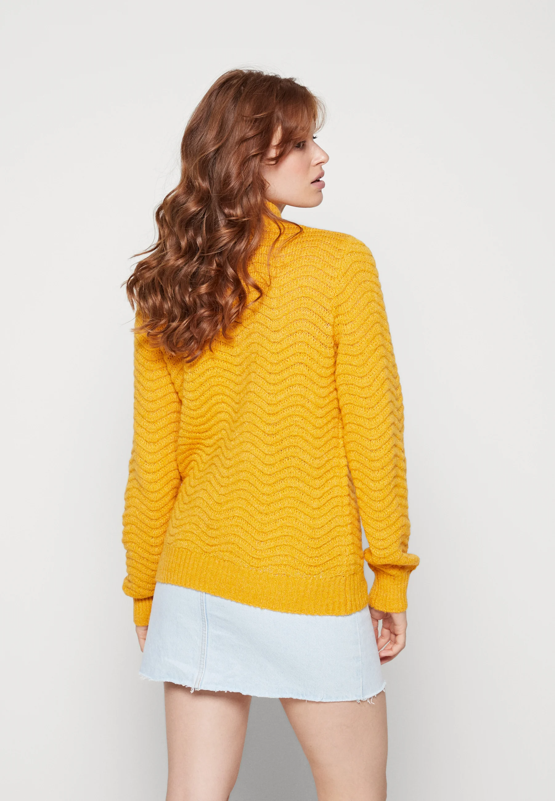 YAS Yasbetricia Knit Pullover Pomarańczowy Sweter