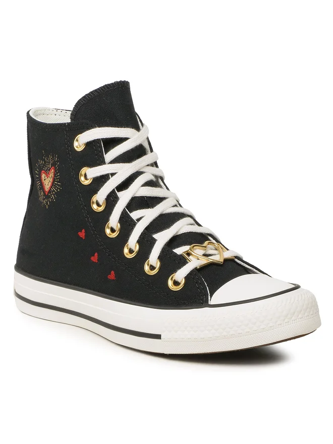 Converse Ctas Hi Czarne Trampki z sercem A03932C