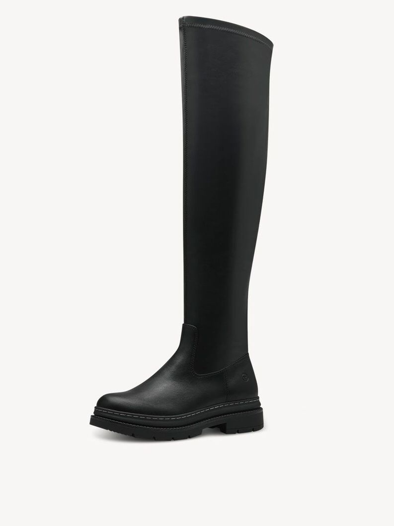 Tamaris Overknee Boots Czarne Kozaki za kolano 1-25690-41-001