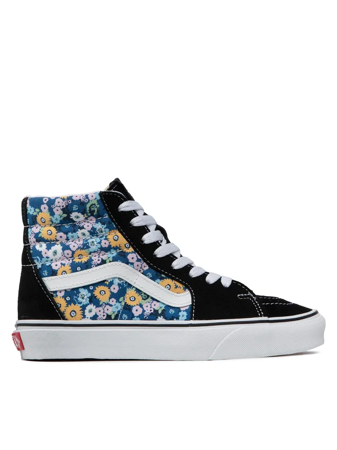 Vans Sk8-Hi Czarne Sneakersy w kwiaty damskie